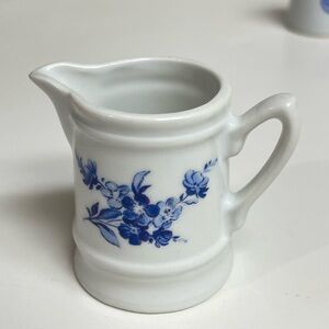 Apilco Blue Floral Ceramic Mini Pitcher